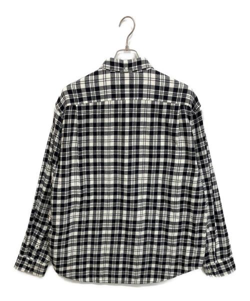 SUPREME（シュプリーム）SUPREME (シュプリーム) 25AW Plaid Flannel Shirt チェックシャツ ホワイト×ブラック サイズ:Lの古着・服飾アイテム