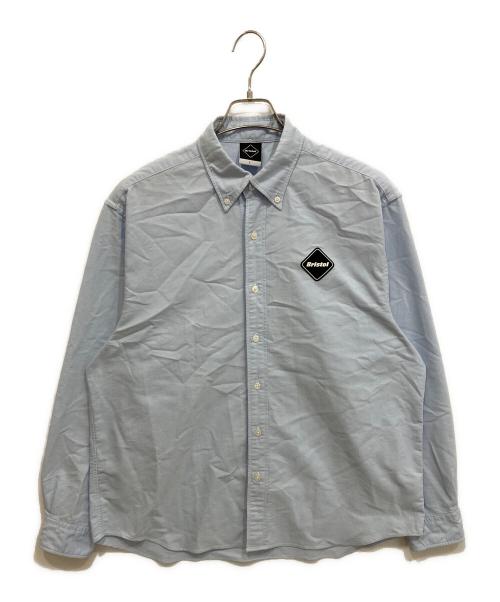F.C.R.B.（エフシーレアルブリストル）F.C.R.B. (エフシーレアルブリストル) COOLMAX EMBLEM B.D SHIRT ブルー サイズ:Lの古着・服飾アイテム