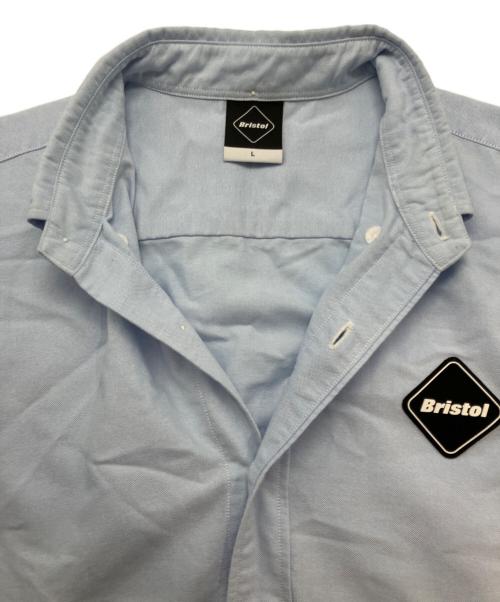 F.C.R.B.（エフシーレアルブリストル）F.C.R.B. (エフシーレアルブリストル) COOLMAX EMBLEM B.D SHIRT ブルー サイズ:Lの古着・服飾アイテム