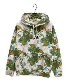 LEVI'S（リーバイス）の古着「裏起毛プルオーバーパーカー」｜ホワイト×グリーン