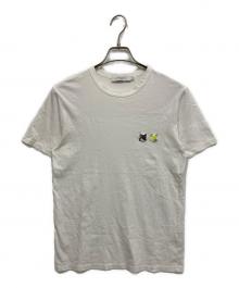 maison kitsune（メゾンキツネ）の古着「DOUBLE MONOCHROME FOX HEAD PATCH CLASSIC TEE-SHIRT」｜ホワイト