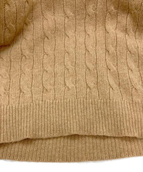 POLO RALPH LAUREN（ポロ・ラルフローレン）POLO RALPH LAUREN (ポロ・ラルフローレン) ウールカシミヤ ケーブルニット ブラウン サイズ:Mの古着・服飾アイテム