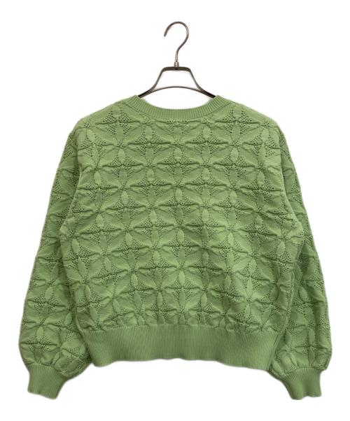 SHIPS（シップス）SHIPS (シップス) 2WAY フラワー ジャカード ハーフ ジップ プルオーバー グリーン サイズ:freeの古着・服飾アイテム