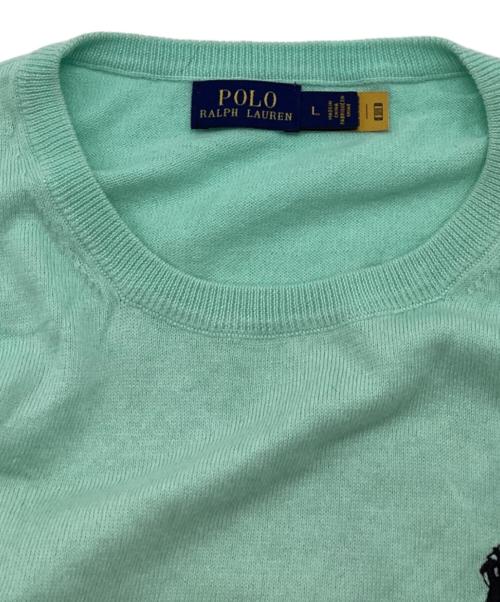 POLO RALPH LAUREN（ポロ・ラルフローレン）POLO RALPH LAUREN (ポロ・ラルフローレン) コットンカシミヤ ニット グリーン サイズ:Lの古着・服飾アイテム
