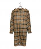 BURBERRYバーバリー）の古着「ノバチェックワンピース」｜ブラウン