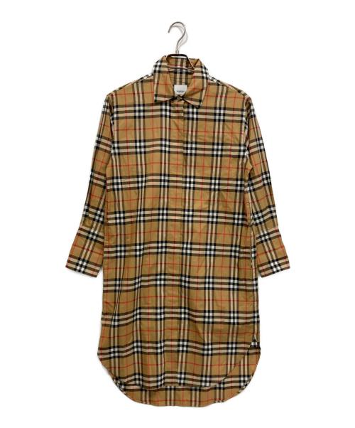 BURBERRY（バーバリー）BURBERRY (バーバリー) ノヴァチェックシャツワンピース ブラウン サイズ:36の古着・服飾アイテム