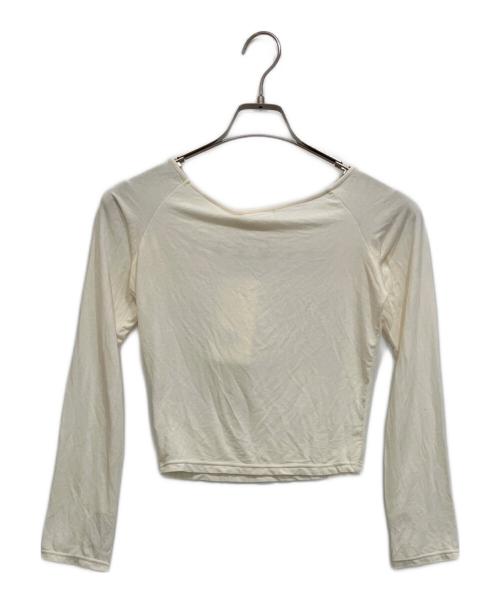 AND MARY（アンドマリー）AND MARY (アンドマリー) Mary sheer logo tops アイボリー サイズ:freeの古着・服飾アイテム