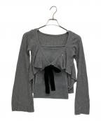 AND MARYアンドマリー）の古着「Emma knit flare cardigan set」｜グレー