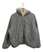 ANDWANGアンドワン）の古着「Kirakira 2way fur zip up」｜グレー