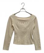 AND MARYアンドマリー）の古着「Mary logo choker tops」｜アイボリー