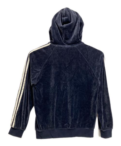 adidas Originals（アディダスオリジナル）adidas Originals (アディダスオリジナル) Velour Full Zip Hoodie/ジップパーカー ネイビー サイズ:Mの古着・服飾アイテム