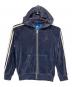 adidas Originals（アディダスオリジナル）の古着「Velour Full Zip Hoodie/ジップパーカー」｜ネイビー