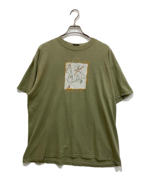ONEITA（オニータ）ONEITA (オニータ) 80-90SプリントTシャツ オリーブ サイズ:XLの古着・服飾アイテム