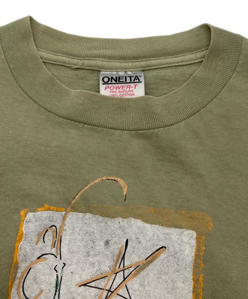 ONEITA（オニータ）ONEITA (オニータ) 80-90SプリントTシャツ オリーブ サイズ:XLの古着・服飾アイテム