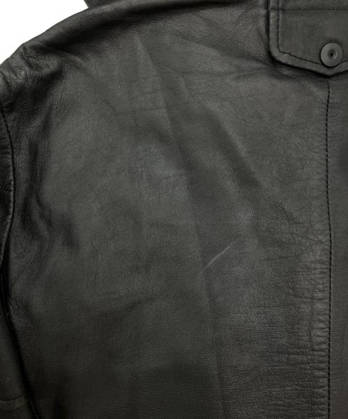 NO ID.（ノーアイディー）NO ID. (ノーアイディー) Lambバフィングフーデッド比翼ブルゾン ブラック サイズ:3の古着・服飾アイテム