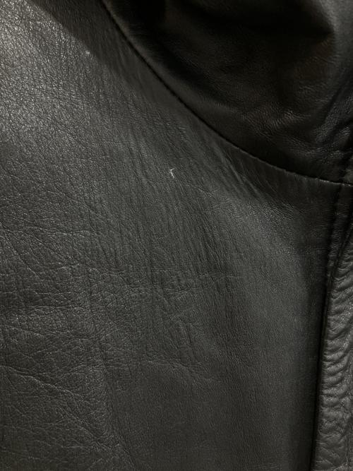 NO ID.（ノーアイディー）NO ID. (ノーアイディー) Lambバフィングフーデッド比翼ブルゾン ブラック サイズ:3の古着・服飾アイテム