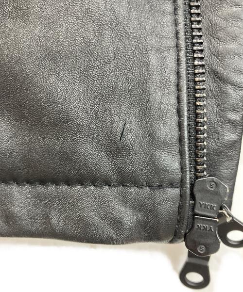NO ID.（ノーアイディー）NO ID. (ノーアイディー) Lambバフィングフーデッド比翼ブルゾン ブラック サイズ:3の古着・服飾アイテム