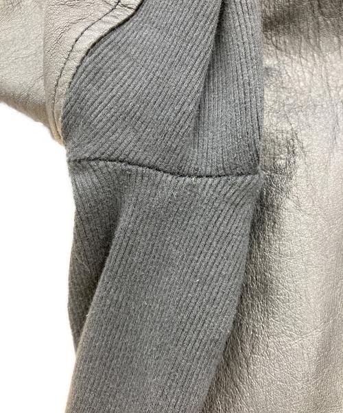 NO ID.（ノーアイディー）NO ID. (ノーアイディー) Lambバフィングフーデッド比翼ブルゾン ブラック サイズ:3の古着・服飾アイテム