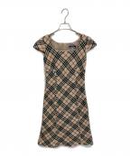 BURBERRY BLUE LABELバーバリー ブルー レーベル）の古着「ベルテッド ノバチェックワンピース」｜ベージュ