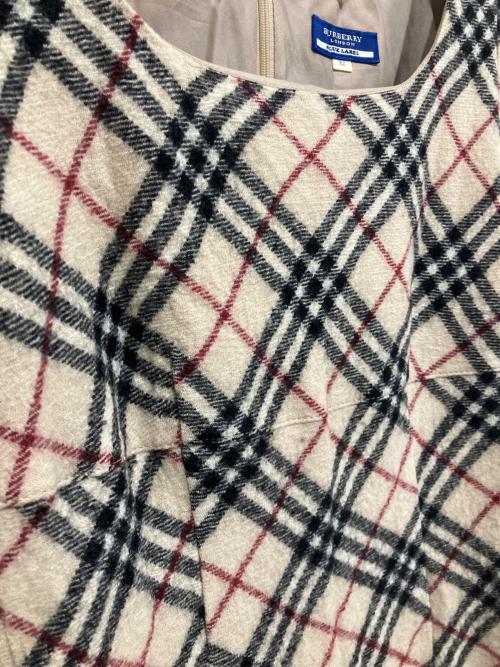 BURBERRY BLUE LABEL（バーバリー ブルー レーベル）BURBERRY BLUE LABEL (バーバリー ブルー レーベル) ベルテッド ノバチェックワンピース ベージュ サイズ:38の古着・服飾アイテム