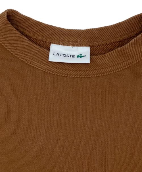 LACOSTE（ラコステ）LACOSTE (ラコステ) プレミアムコットンクルーネックスウェット ブラウン サイズ:Lの古着・服飾アイテム