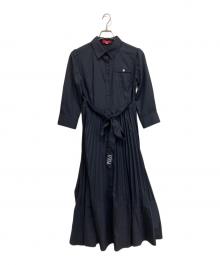 Rirandture×POLO BCS（リランドチュール×ポロ・ビーシーエス）の古着「コラボ 5分袖ポイントレースシャツワンピース」｜ネイビー
