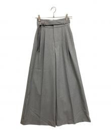 Snidel（スナイデル）の古着「26SS スタイルアップベルティッドワイドパンツ」｜グレー