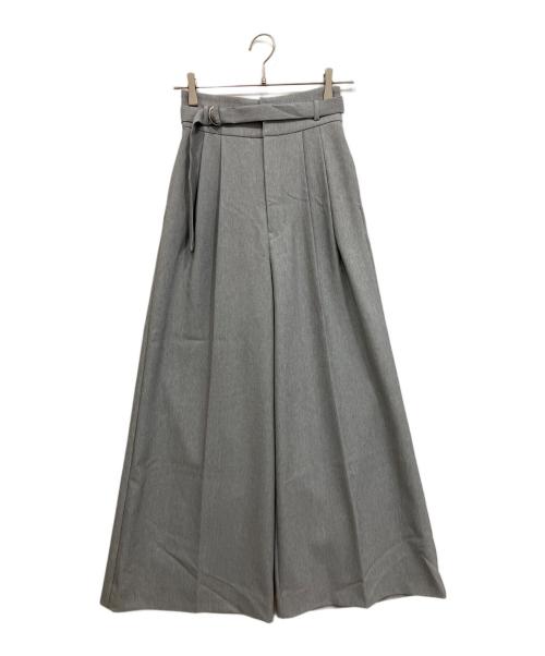 Snidel（スナイデル）Snidel (スナイデル) 26SS スタイルアップベルティッドワイドパンツ グレーの古着・服飾アイテム
