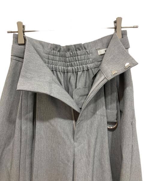Snidel（スナイデル）Snidel (スナイデル) 26SS スタイルアップベルティッドワイドパンツ グレーの古着・服飾アイテム