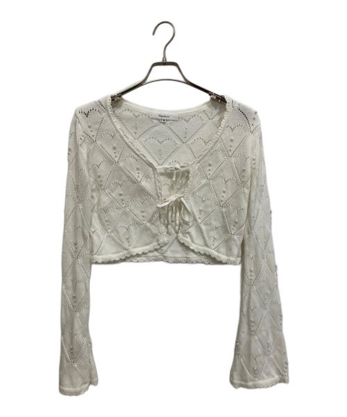 Rirandture（リランドチュール）Rirandture (リランドチュール) 26SS ハートパターンニットボレロ ホワイト サイズ:2の古着・服飾アイテム