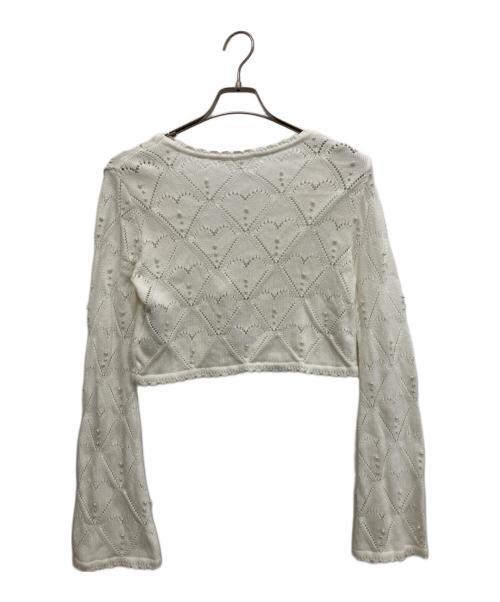 Rirandture（リランドチュール）Rirandture (リランドチュール) 26SS ハートパターンニットボレロ ホワイト サイズ:2の古着・服飾アイテム