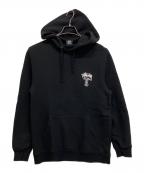 stussyステューシー）の古着「WORLD TOUR  プルオーバーパーカー」｜ブラック