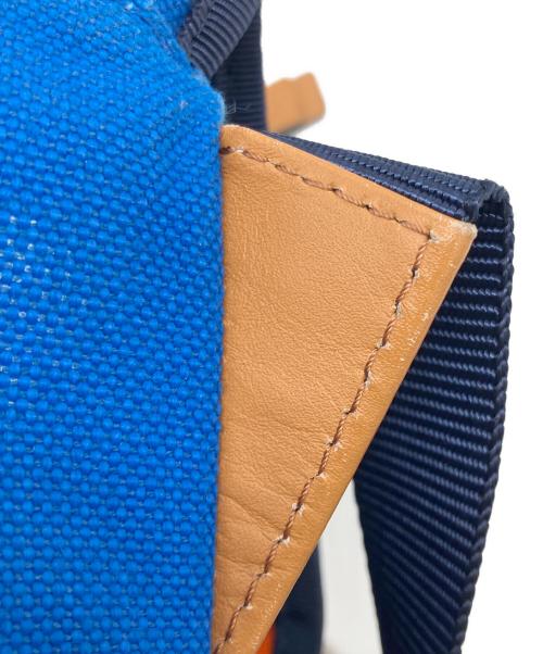 LOEWE（ロエベ）LOEWE (ロエベ) キャンバス メッセンジャーバッグ ネイビー×ブルーの古着・服飾アイテム