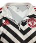 中古・古着 adidas (アディダス) マンチェスターユナイテッド ハーフジップシャツ ホワイト×ブラック サイズ:M：6000円