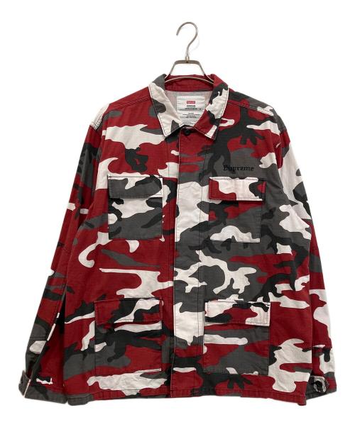 SUPREME（シュプリーム）Supreme (シュプリーム) Hellraiser BDU Shirt シャツジャケット レッド×ブラック サイズ:Lの古着・服飾アイテム