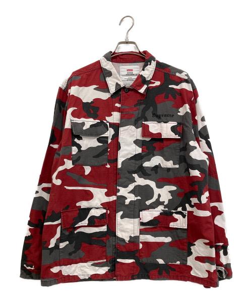 SUPREME（シュプリーム）Supreme (シュプリーム) Hellraiser BDU Shirt シャツジャケット レッド×ブラック サイズ:Lの古着・服飾アイテム