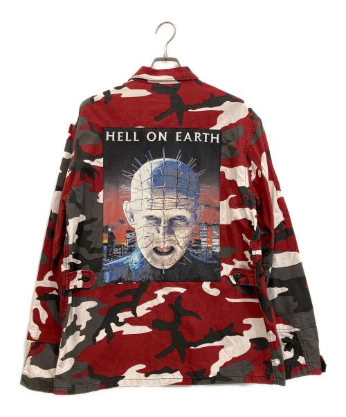 SUPREME（シュプリーム）Supreme (シュプリーム) Hellraiser BDU Shirt シャツジャケット レッド×ブラック サイズ:Lの古着・服飾アイテム