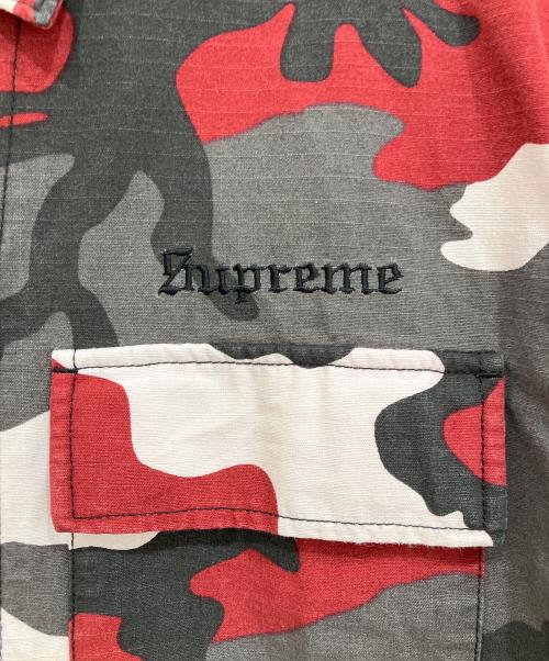 SUPREME（シュプリーム）Supreme (シュプリーム) Hellraiser BDU Shirt シャツジャケット レッド×ブラック サイズ:Lの古着・服飾アイテム