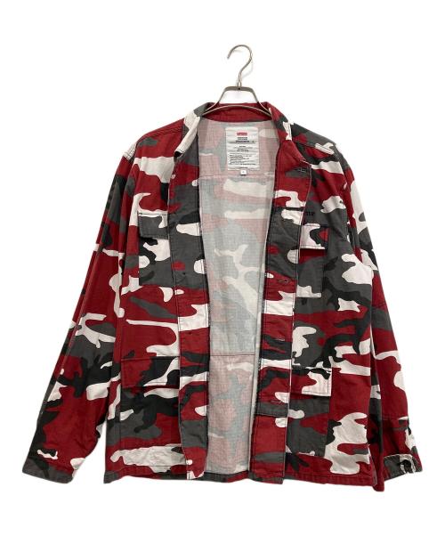 SUPREME（シュプリーム）Supreme (シュプリーム) Hellraiser BDU Shirt シャツジャケット レッド×ブラック サイズ:Lの古着・服飾アイテム
