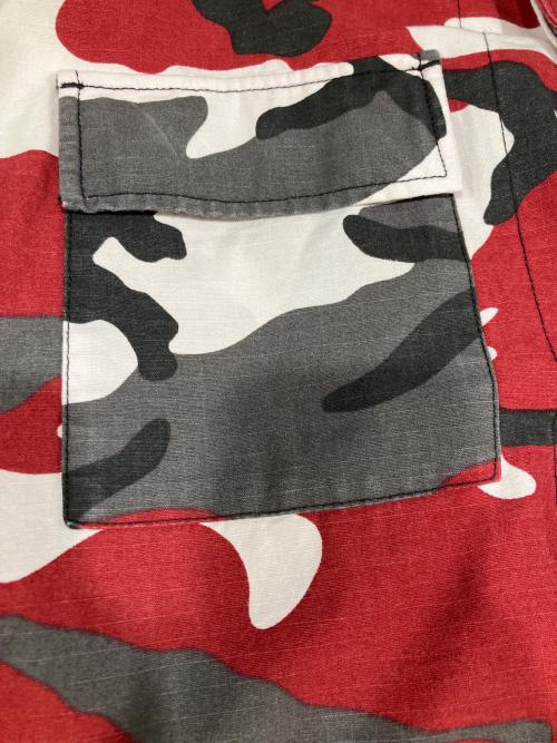 SUPREME（シュプリーム）Supreme (シュプリーム) Hellraiser BDU Shirt シャツジャケット レッド×ブラック サイズ:Lの古着・服飾アイテム