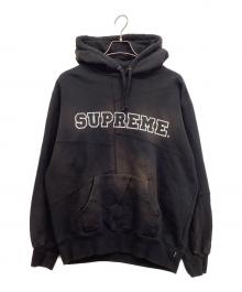 SUPREME（シュプリーム）の古着「20AW Patchwork Hooded Sweatshirt フェード加工パーカー」｜ブラック