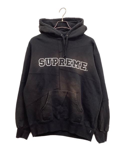 SUPREME（シュプリーム）SUPREME (シュプリーム) 20AW Patchwork Hooded Sweatshirt フェード加工パーカー ブラック サイズ:Mの古着・服飾アイテム