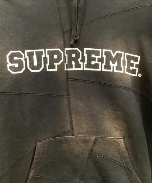 SUPREME（シュプリーム）SUPREME (シュプリーム) 20AW Patchwork Hooded Sweatshirt フェード加工パーカー ブラック サイズ:Mの古着・服飾アイテム