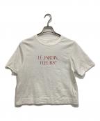 HUMAN WOMANヒューマンウーマン）の古着「26SS TSUNAGU ロゴTシャツ」｜ホワイト