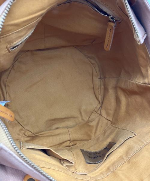 CLEDRAN（クレドラン）CLEDRAN (クレドラン) レザーキャンバストートバッグ ブラウンの古着・服飾アイテム
