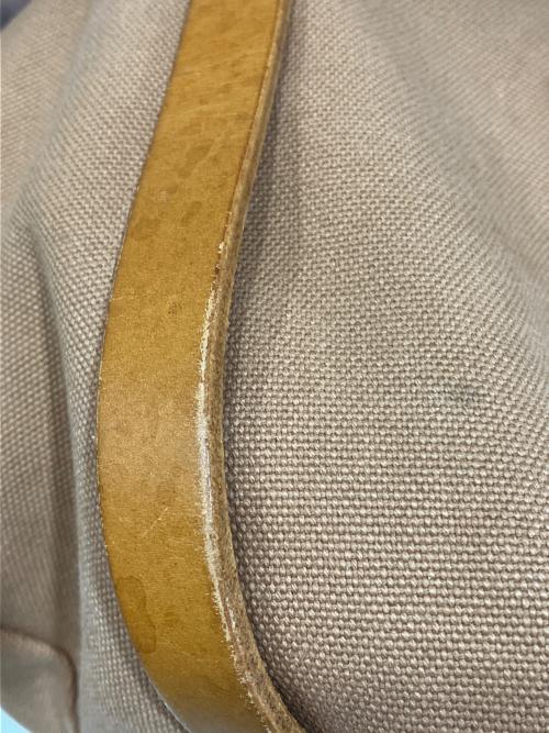 CLEDRAN（クレドラン）CLEDRAN (クレドラン) レザーキャンバストートバッグ ブラウンの古着・服飾アイテム