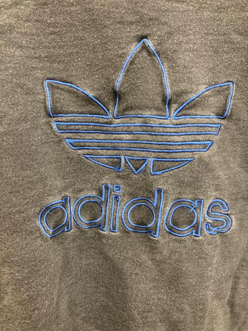 adidas（アディダス）adidas (アディダス) 90S ロゴスウェット ブラック サイズ:XLの古着・服飾アイテム