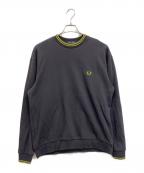 FRED PERRYフレッドペリー）の古着「ロゴ ロングスリーブカットソー」｜グレー