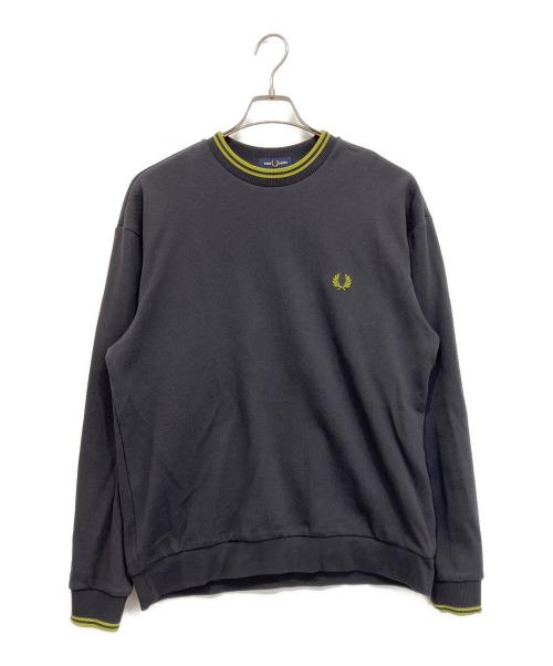 FRED PERRY（フレッドペリー）FRED PERRY (フレッドペリー) ロゴ ロングスリーブカットソー グレー サイズ:Lの古着・服飾アイテム