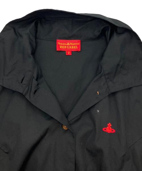 Vivienne Westwood RED LABEL（ヴィヴィアンウエストウッドレッドレーベル）Vivienne Westwood RED LABEL (ヴィヴィアンウエストウッドレッドレーベル) オーブ刺繍長袖シャツ ブラック サイズ:2の古着・服飾アイテム